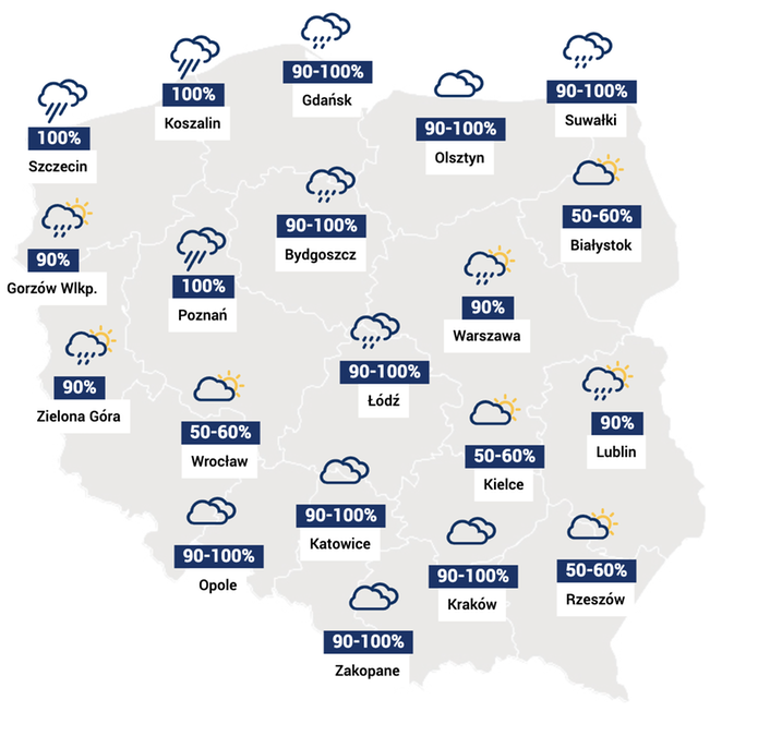 Pogoda w Polsce na ostatni dzień października 